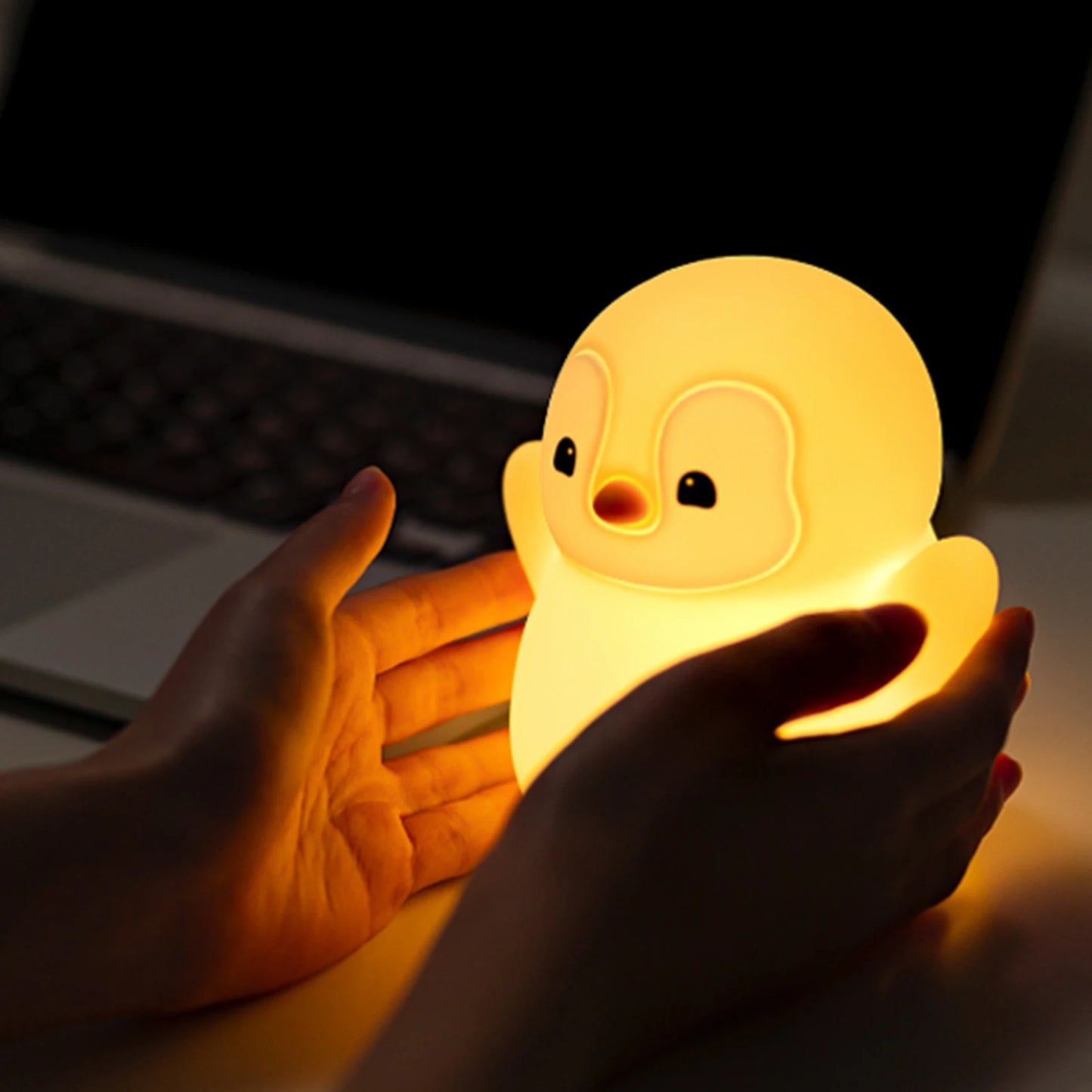 Penguin night light presented as a gift for babies and toddlers