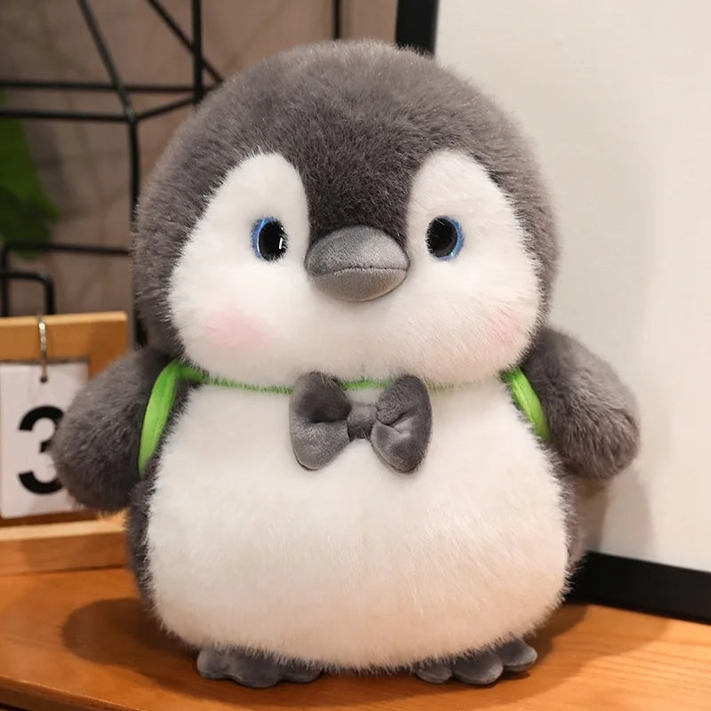 Soft penguin plush couple presented as a romantic comfort gift