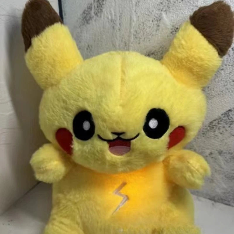 Close-up of PikaBoo™ breathing glow plush showing soft light feature, calming stuffed toy designed to help kids relax and sleep better