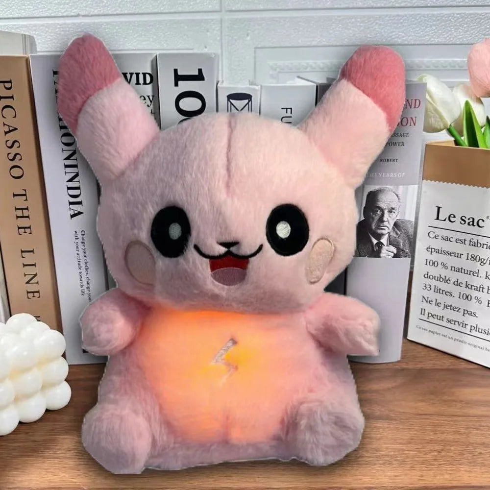 PikaBoo™ pink breathing glow plush with soft light, calming stuffed toy designed for kids comfort, bedtime relaxation, and better sleep