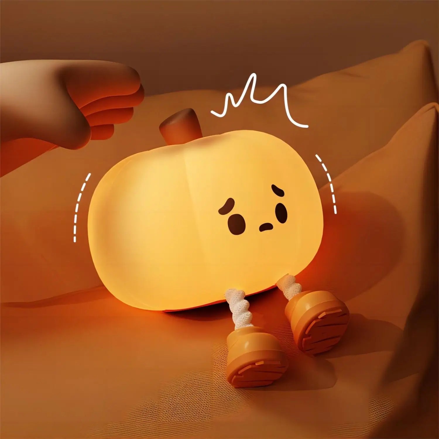 Little pumpkin night light presented as a cute gift for kids