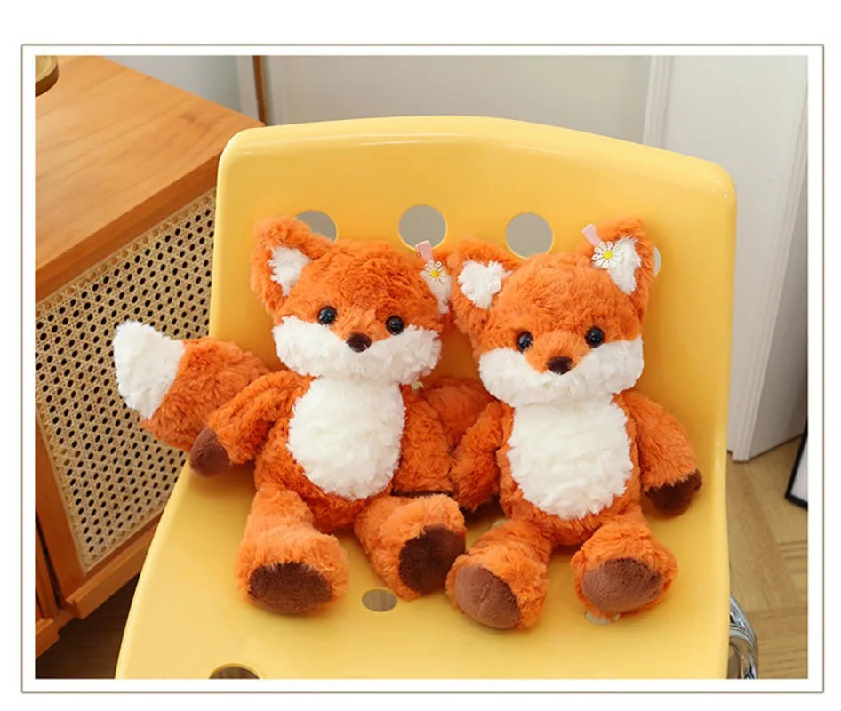 35cm red fox plush toy in a compact and cuddly size