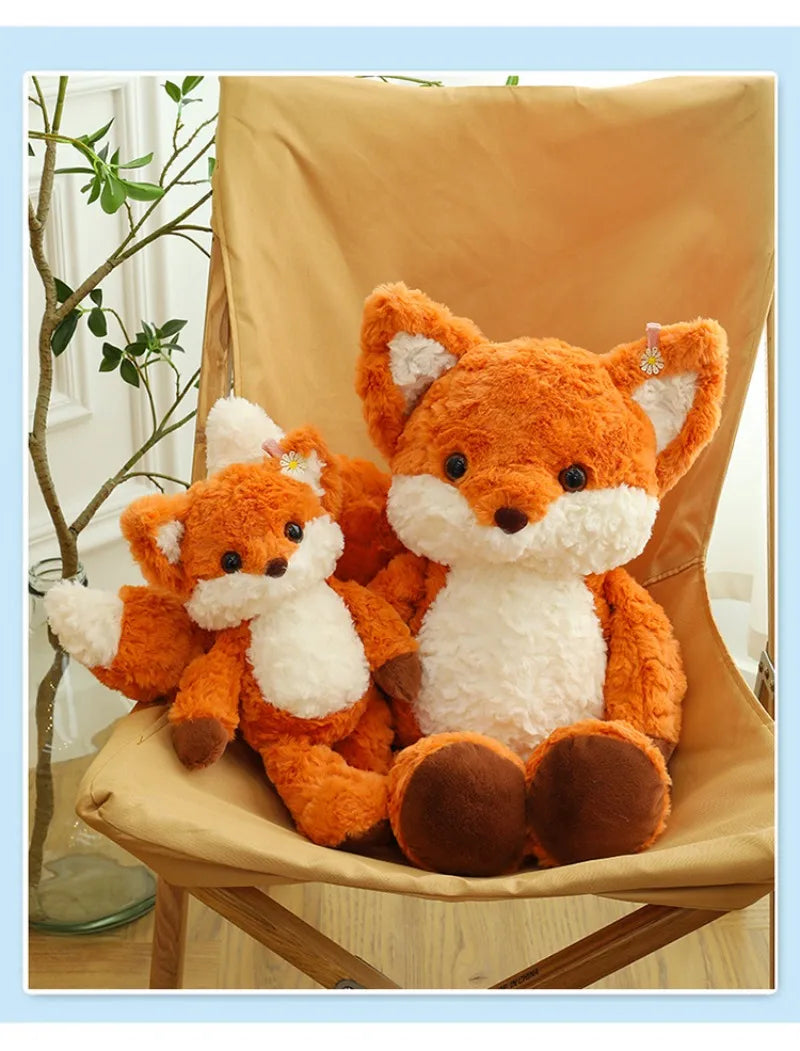 50cm red fox plush toy shown as a medium-sized stuffed animal