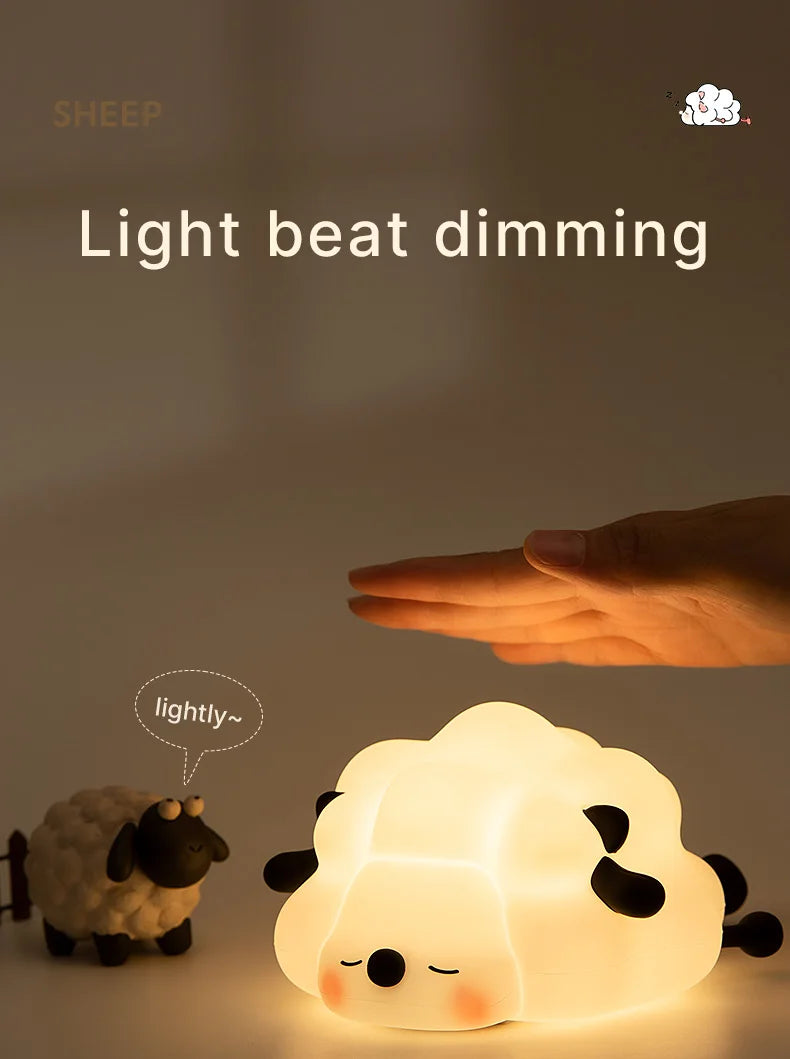 Sheep night light creating a calm and cozy nighttime atmosphere