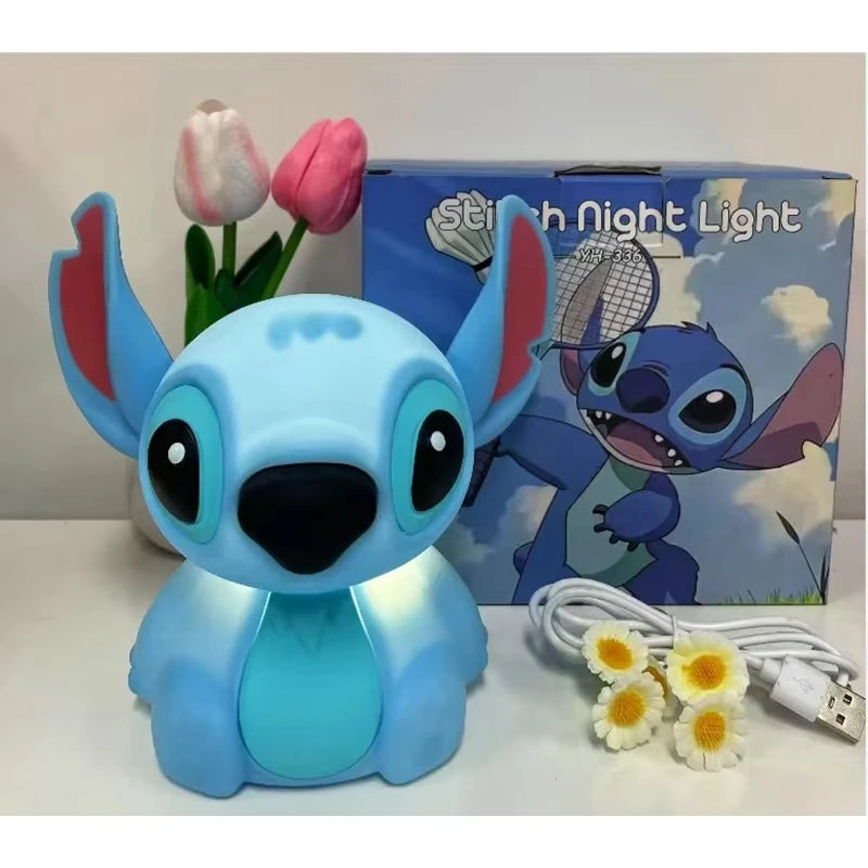 Close-up view of the Stitch night light showing its smooth design