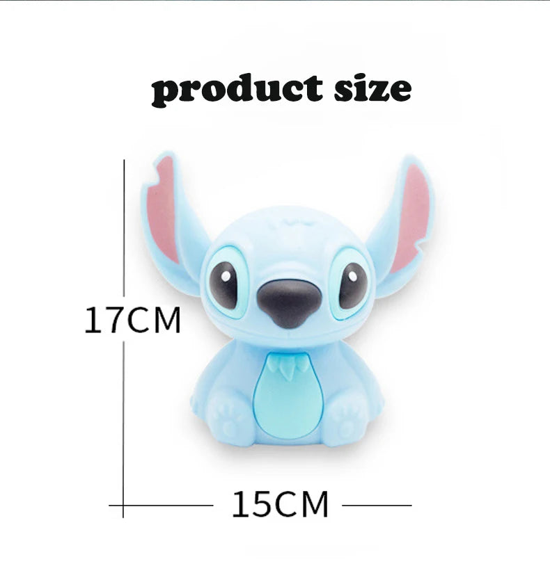 Stitch night light showing touch control to change light colors