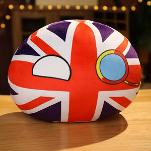 United Kingdom country ball plush with Union Jack flag