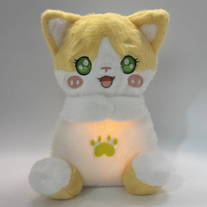ellow breathing cat plush cozy sensory plush for anxiety relief and sleep